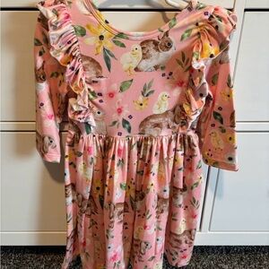 Charming Bunny and Chick Dress 4T Perfect for Easter